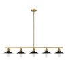 Z-Lite Casa 5 Light Island/Billiard, Factory Brass & Matte Black 613-5L-FB+MB